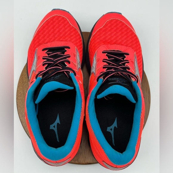 Mizuno Wave Rider 20 GTX Running Sneakers Coral Orange Blue Women Shoe Sz.8.5 - Picture 6 of 8